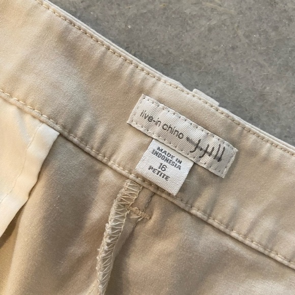 NFS Live In Khaki Chino Wide Leg Comfy Flat Front Cotton Stretch - Picture 10 of 12